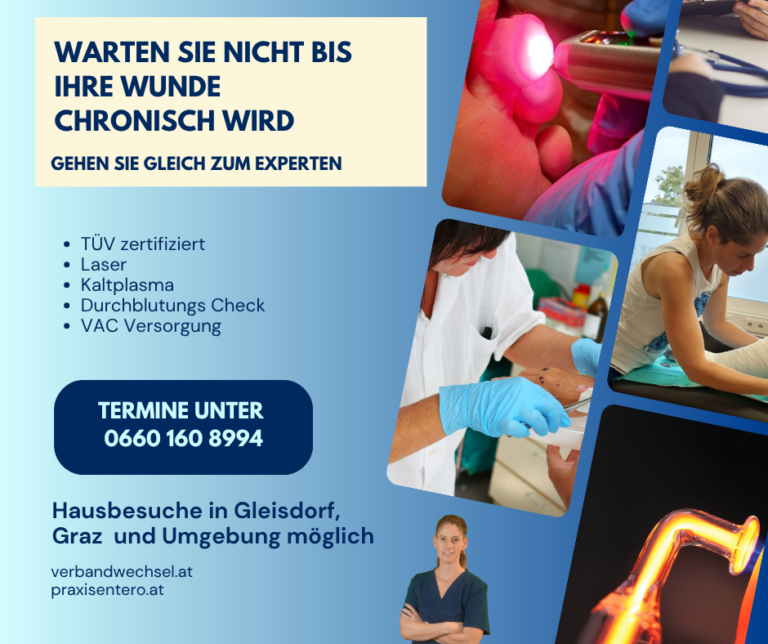 Canva post warten sie nicht bis ihre Wunde chronisch wird 768x644